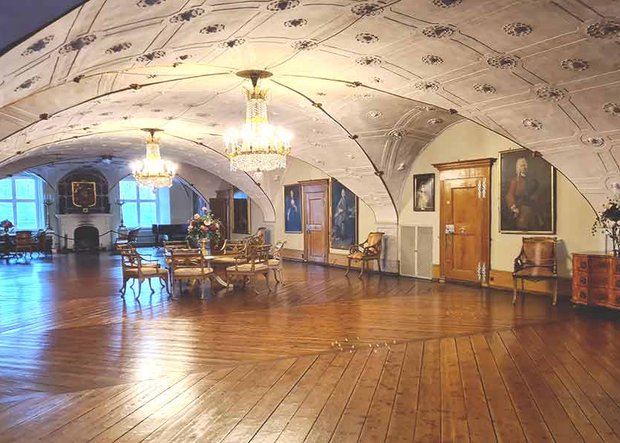 Prunkvoller Innenraum im Schloss Glücksburg